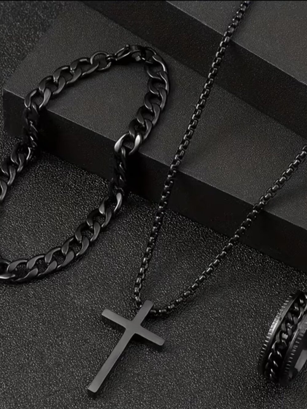 4pcs/set Men's Watch Jewelry Fashion Set